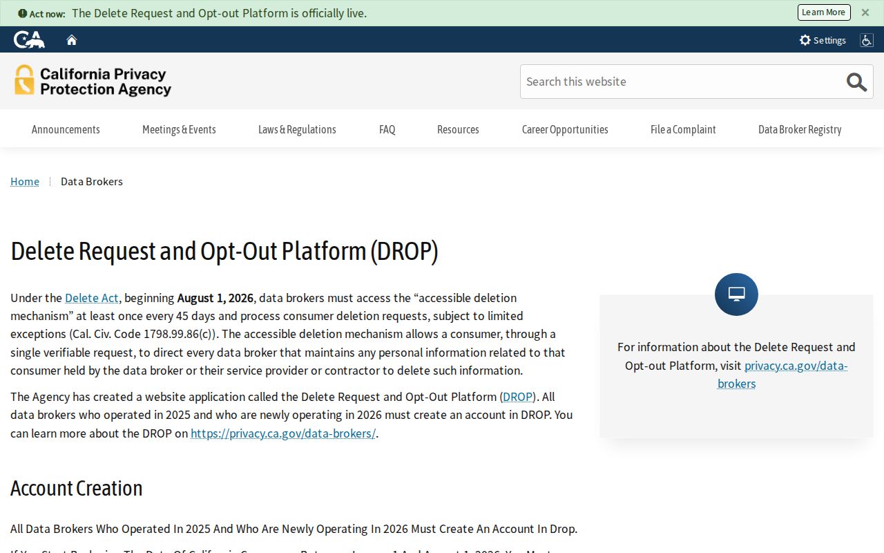 California data-broker registry for the Martinez neighbors lookup